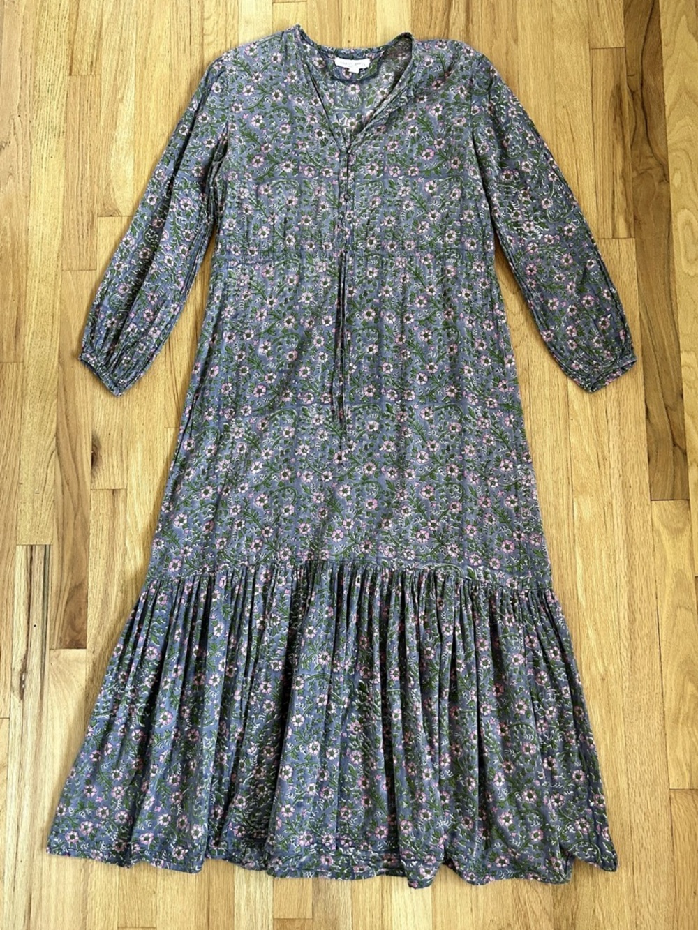 EMERSON FRY india collection midnight wallflower organic frances dress size M - Picture 7 of 16
